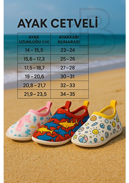 Çocuk Deniz Ayakkabısı Nefes Alan Kumaşla Güvenli Adımlar 23-35 Numaralar fiyatları