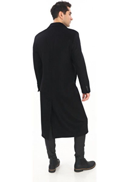 1080 Erkek Siyah Ceket Yaka Uzun Palto indirimleri