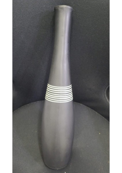 Çizgili Vazo Seramik 41CM Dekoratif Uzun Ev Dekorasyon El Yapım Görünüm 1 Adet
