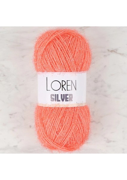 Loren Silver Turuncu El Örgü Ipi - RS0019 - 34084