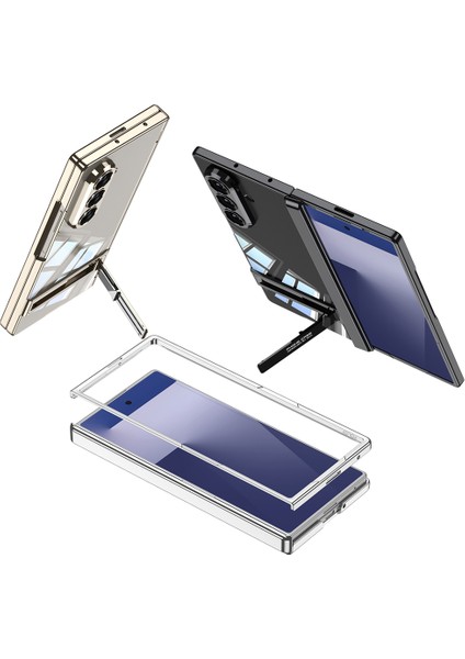 Samsung Galaxy Z Fold 7 Kılıf Kamera Korumalı Şeffaf Tasarımlı LEGO Standlı Kapak indirimleri