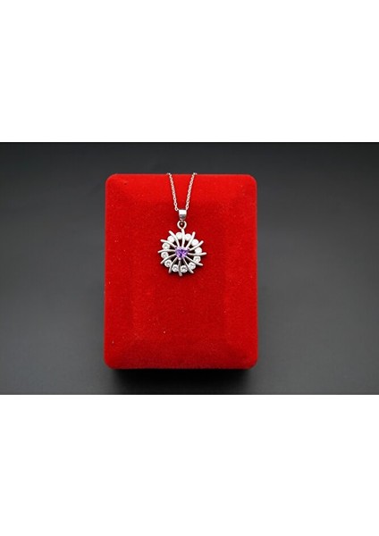 925 Ayar Gümüş Çarkıfelek Kadın Kolye SK00068