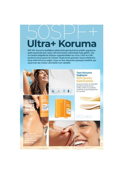 Sun Stick Su Geçirmez Spf 50+ Yüksek Korumalı Stick Güneş Kremi 20 gr modelleri