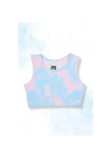 Batik Desenli Şort Etekli Crop Kız Çocuk Sporcu Takım modelleri