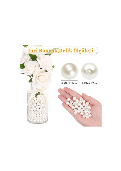 10 mm 250 Adet Inci Boncuk - Krem - Çanta ve Takı Yapımı Için fiyatları