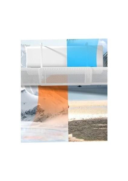 Ayarlanabilir Universal Klima Hava Yönlendirici Delikli Klima Çarpması Önleyici Klima Perdesi 56-90C indirimleri