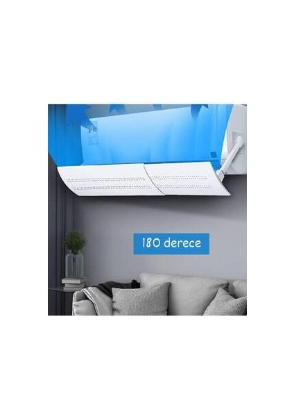 Ayarlanabilir Universal Klima Hava Yönlendirici Delikli Klima Çarpması Önleyici Klima Perdesi 56-90C