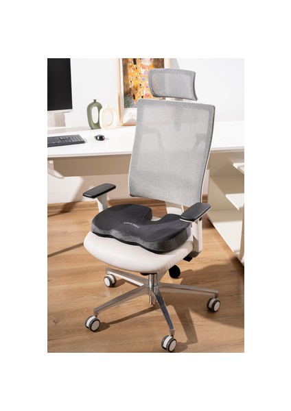 Visco Ortopedik Oturma ve Bel Destek Minderi Seti, Sırt Yastığı ve Koksiks Minderi indirimleri