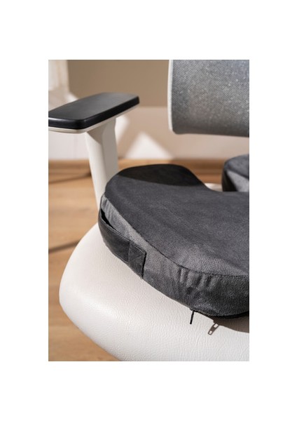 Visco Ortopedik Oturma ve Bel Destek Minderi Seti, Sırt Yastığı ve Koksiks Minderi