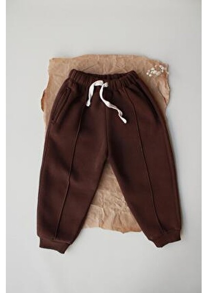 Kahverengi Polarlı Eşofman Altı