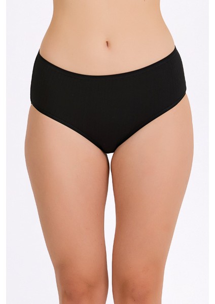 Kadın Yüksek Bel Ince Çizgili Bato Külot 5 Adet