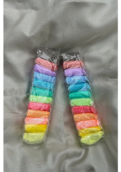 Havayla Kuruyan Modelleme Yumuşak Hafif Kil Seti Pastel Renkler 12'li Sevgili ile Clay Date Fikri