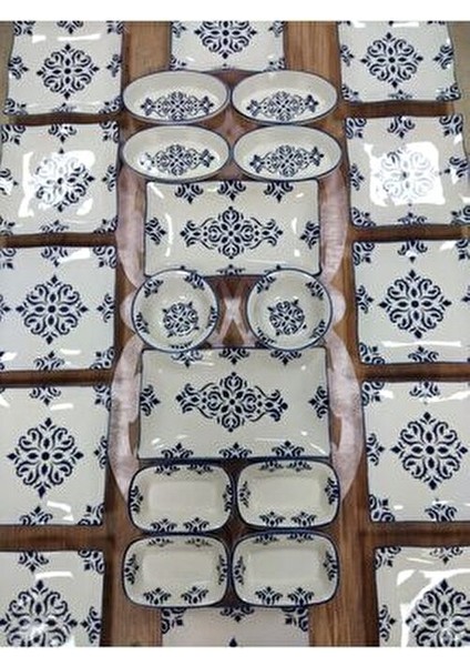 Mavi- Isrgan-12 Kişilik 24 Parça Kahvaltı Takımı fiyatları