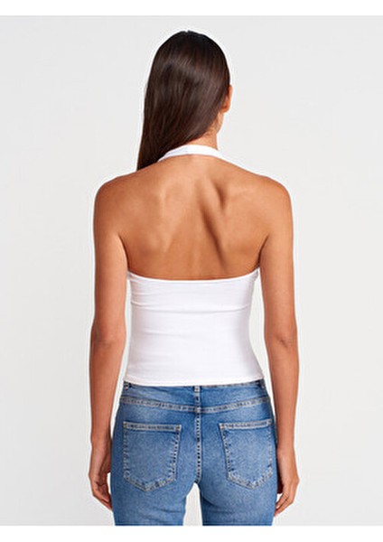 21052 Halter Yaka Top-Beyaz fiyatları