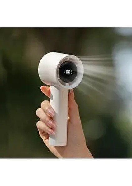Taşınabilir Mini El Fanı 3 Kademeli Rüzgar Beyaz Sessiz ve Kompakt Tasarım