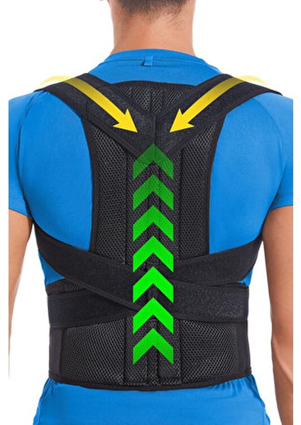 Dik Duruş Korsesi Çift Balenli Sırt Korsesi Kamburluk Önleyici Medikal Bel Korsesi Unisex Siyah modelleri