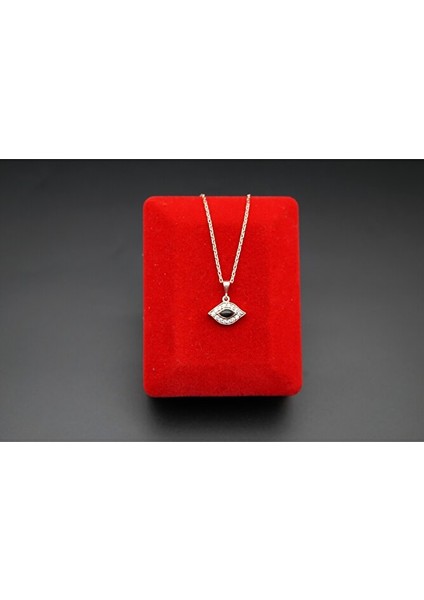 925 Ayar Gümüş Göz Model Kadın Kolye SK00065