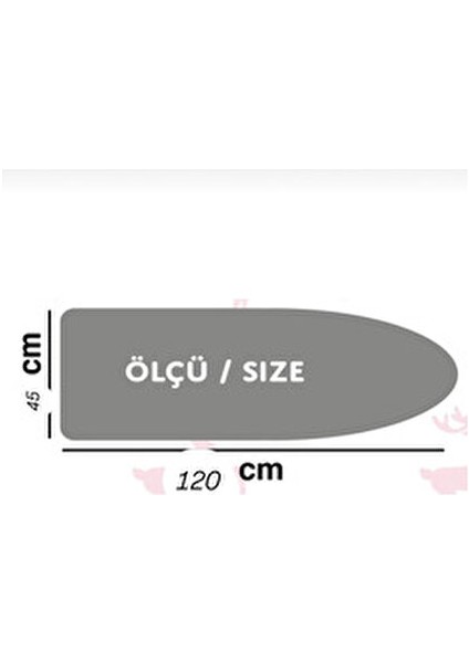 Gri 120X45 Xsmall Ütü Masası Kılıfı Bezi Örtüsü Çeyiz Ev Gereçleri fırsatları
