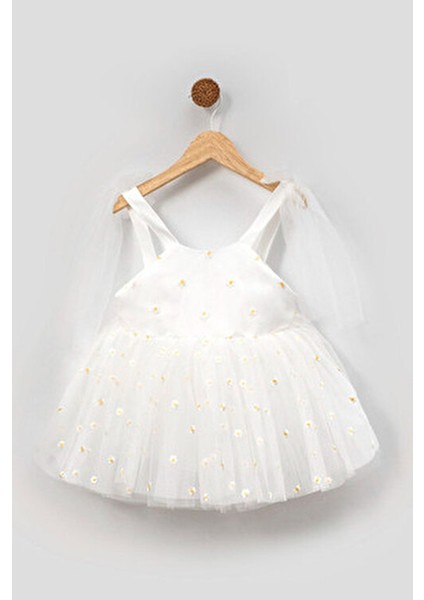 Kız Bebek Elbise Kız Çocuk Elbise Doğum Günü Parti Düğün Elbise Askılı Astarlı Papatya Elbise fırsatları