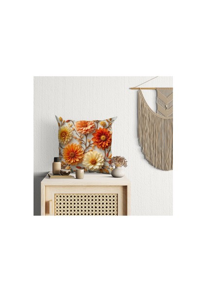 2 Li Kombin Punch Desen Renkli Çiçekli Dijital Baskılı Kırlent Kılıfı modelleri