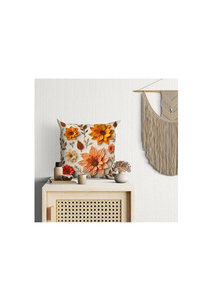 2 Li Kombin Punch Desen Renkli Çiçekli Dijital Baskılı Kırlent Kılıfı fırsatları