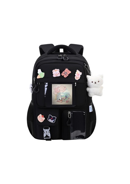 Kawaii Plus Yeni Sezon Üst Kalite Kore Tipi Aksesuarlı Sırt Çantası Okul Çantası