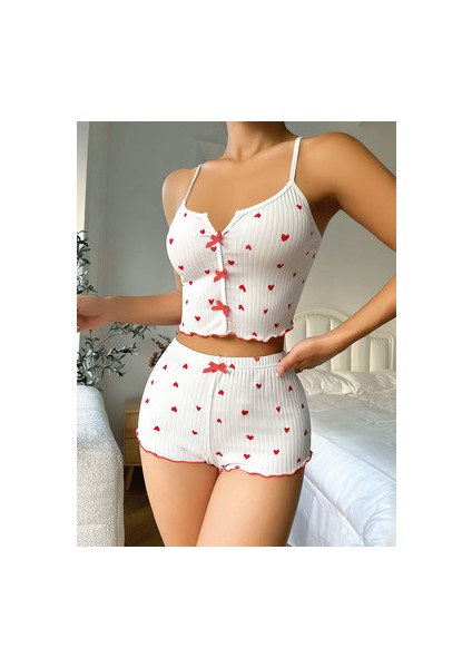 Kadın Desenli Şortlu Pijama Takımı fiyatları
