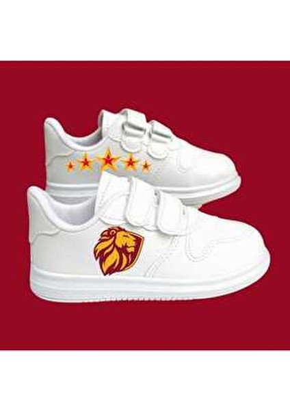 Kral Yıldızı Baskılı Beyaz Bantlı Çocuk Spor Ayakkabı Sneaker fiyatları