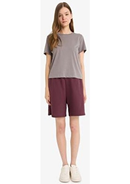Coool Beli Lastikli Cepli Bordo Bermuda Şort F5188AX25SM fiyatları
