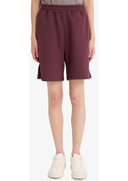 Coool Beli Lastikli Cepli Bordo Bermuda Şort F5188AX25SM fırsatları