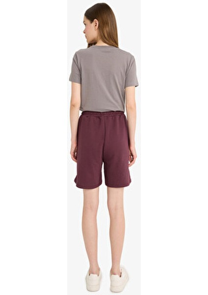 Coool Beli Lastikli Cepli Bordo Bermuda Şort F5188AX25SM indirimleri