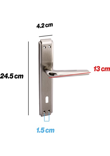 Iç Oda Kapı Kolu Aynalı Sağa Sola Uygun Saten Renk Dış Ahşap Pvc Metal Çelik Kapısı Tutamağı 1 Takım modelleri