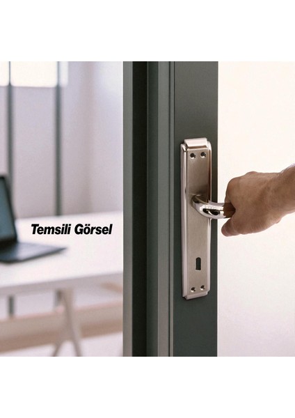 Iç Oda Kapı Kolu Aynalı Sağa Sola Uygun Saten Renk Dış Ahşap Pvc Metal Çelik Kapısı Tutamağı 1 Takım fırsatları