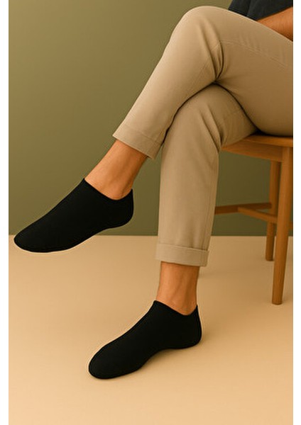 6'lı Bambu Erkek Patik Çorap Çok Renkli Çorap Dikişsiz Antibakteriyel Nefes Alabilen