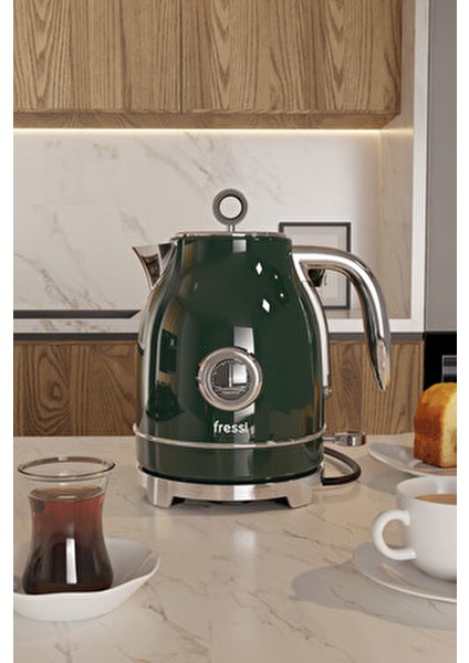 Isı Göstergeli Retro Kettle Su Isıtıcısı 1,7 Litre FR-KT05 Vintheat