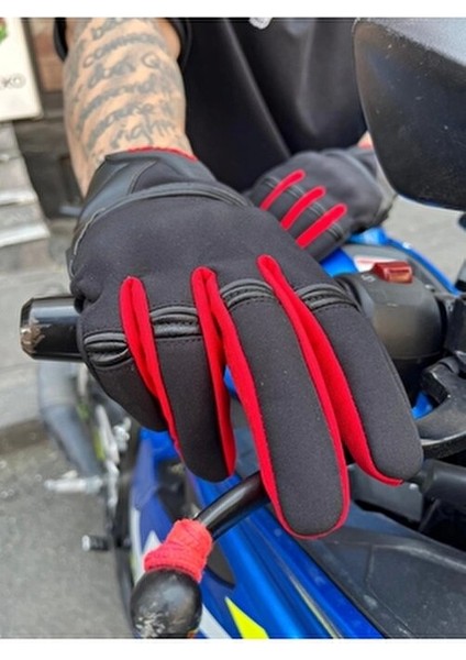 9020 Yazlık Eldiven Dokunmatik Ekran Uyumlu Hafif Kumaş ile Motosiklet ve Bisiklet İçin