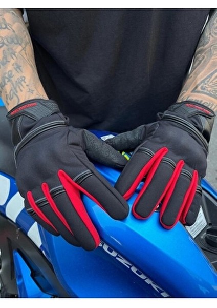 9020 Yazlık Eldiven Dokunmatik Ekran Uyumlu Hafif Kumaş ile Motosiklet ve Bisiklet İçin