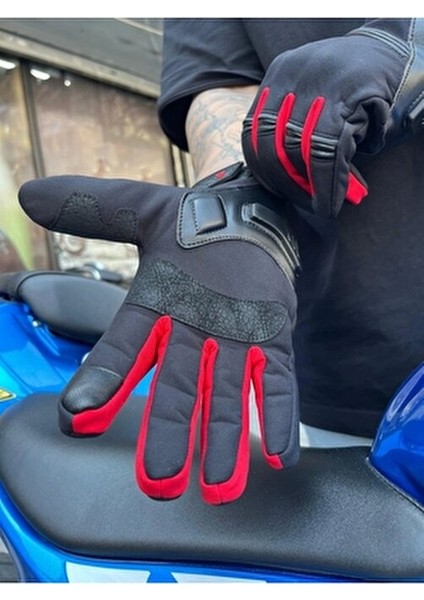 9020 Yazlık Eldiven Dokunmatik Ekran Uyumlu Hafif Kumaş ile Motosiklet ve Bisiklet İçin