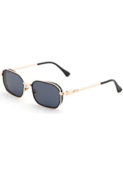 Siyah Altın Çerçeve Siyah Cam Eşref Tek Gözlük