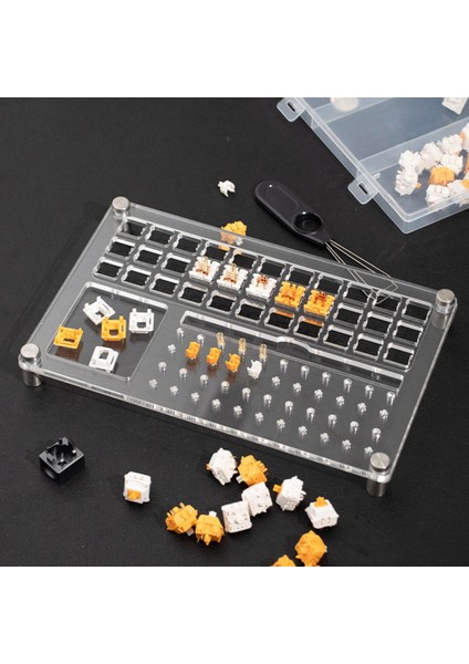 Anahtar Test Cihazı Açıcı Anahtar Kapakları Aracı Akrilik Yağlama Istasyonu Çıkarma Platformu Key -Kapaklar Çekme Mekanik Klavyeler Dıy Kit C (Yurt Dışından) fırsatları