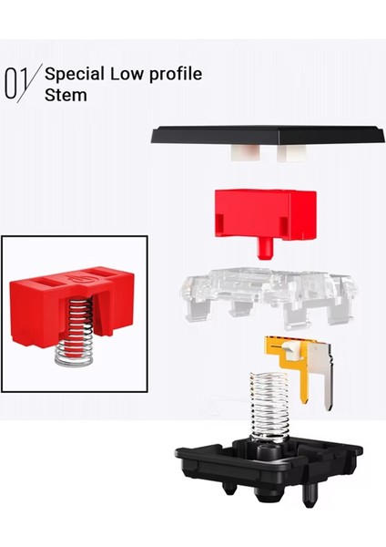 70PCS Kailh Düşük Profil Choc Switch 1350 Rgb Klavye Kahverengi (Yurt Dışından) fırsatları