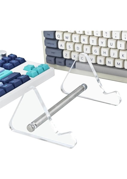 2x Klavye Ekran Standı 1 Katmanlı Şeffaf Akrilik Klavye Standı Mekanik Klavye Ekran Standı (Yurt Dışından) fiyatları