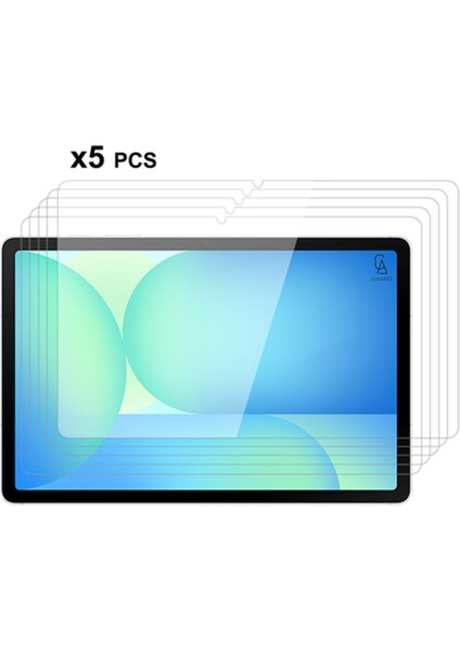 Samsung Galaxy Tab S10 Fe Plus SM-X620 Uyumlu Temperli Kırılmaz Cam Ekran Koruyucu 5 Adet