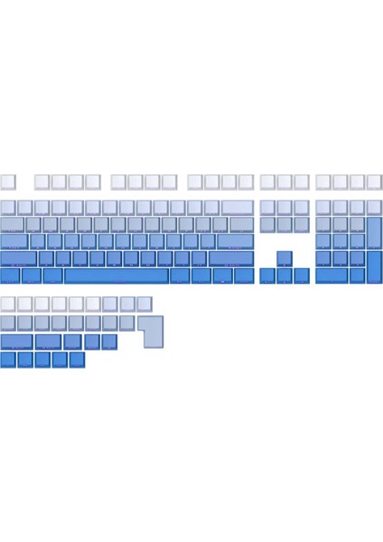 136 Anahtarlar Oem-Profile Pbt Keyfaps Gradient Yayın Yayınları Oyun Mekanik Klavyesi Için Oyma Anahtar Kapakları B (Yurt Dışından)