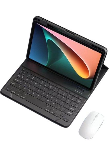 Xiaomi Pad Için Kasa 5/5 Pro 11INCH Söndürülebilir Düz Tablet Kılıf Klavye Kapağı Siyah (Yurt Dışından)