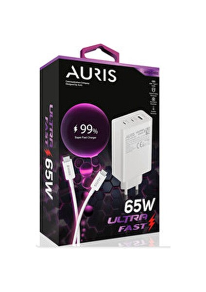 ARS-CH65 65 Watt USB To Type C Saliseli Ultra Fast Hızlı Şarj Aleti Seti