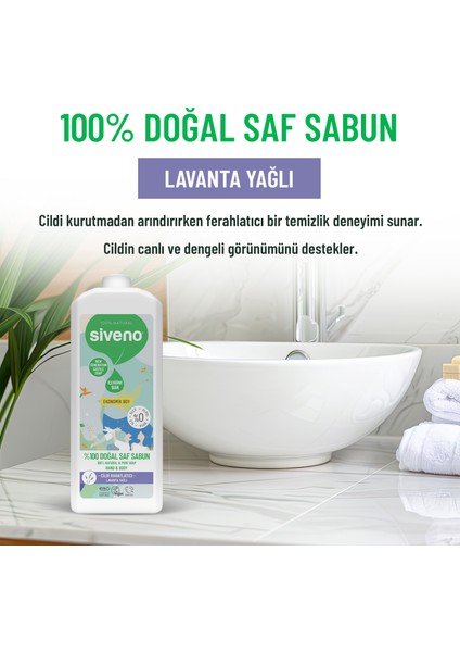 %100 Doğal Sıvı Kastil Sabun Lavanta Yağlı Cildi Nemlendirici Bitkisel Vegan 1000 ml modelleri