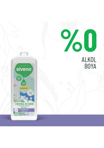 %100 Doğal Sıvı Kastil Sabun Lavanta Yağlı Cildi Nemlendirici Bitkisel Vegan 1000 ml fırsatları
