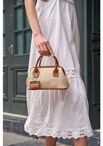 Taba Kadın Hasır Dokulu Mini El Çantası modelleri
