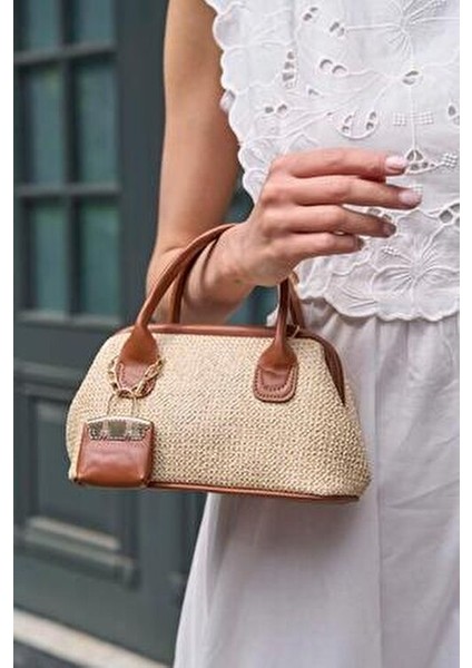 Taba Kadın Hasır Dokulu Mini El Çantası fırsatları